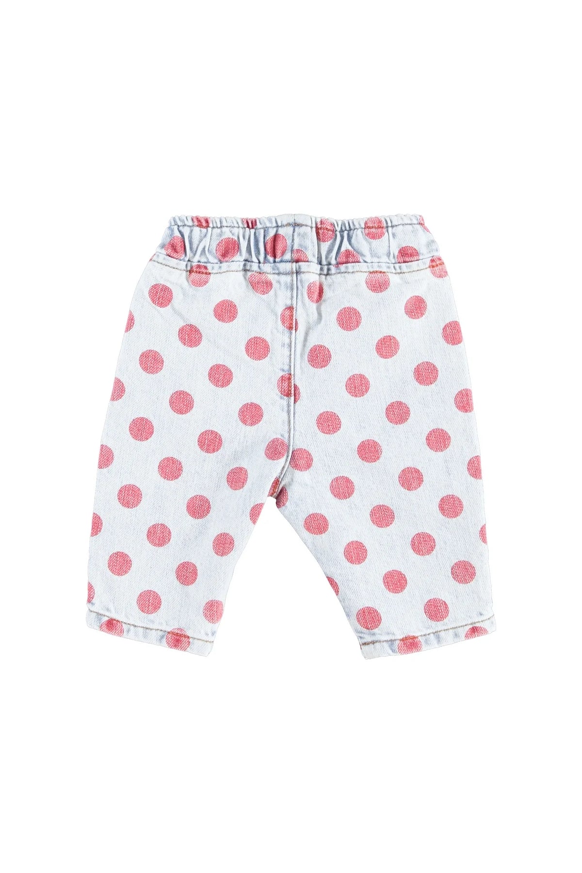 Piupiuchick - Baby Hose denim "red dots" Baumwolle