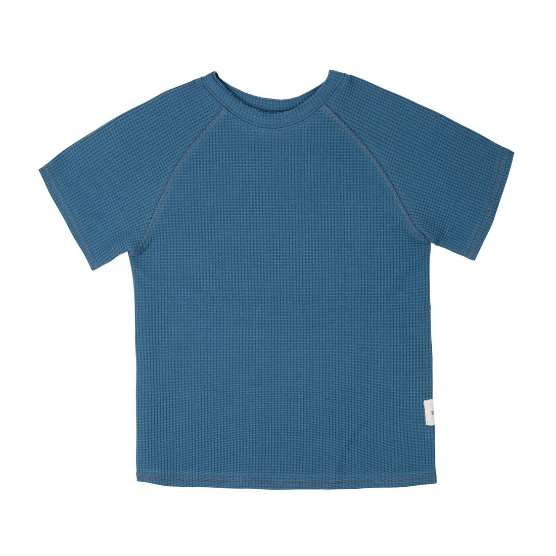 Sommer T-Shirt aus Baumwolle mit Waffle-Muster in blau von Pure Pure für Mädchen und Jungen.