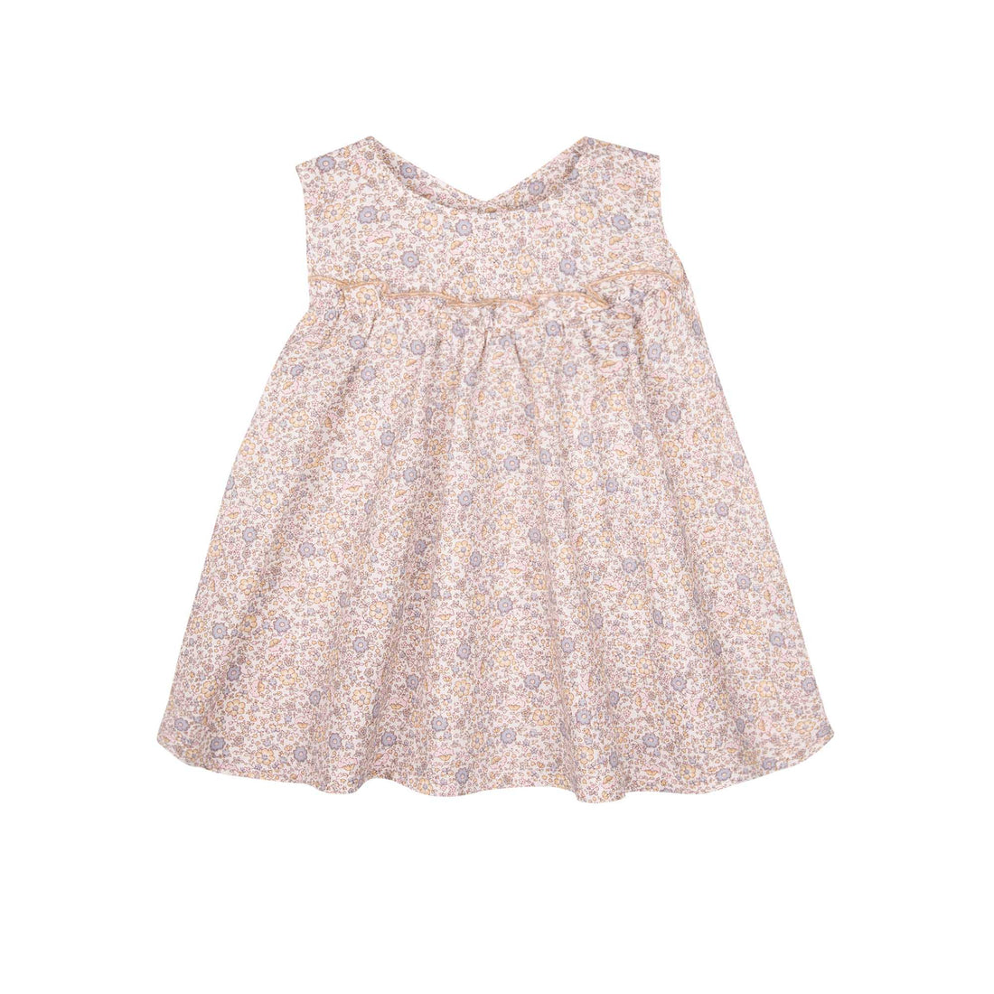 Pure Pure -  Baby Kleid aus Baumwolle rosa/beige
