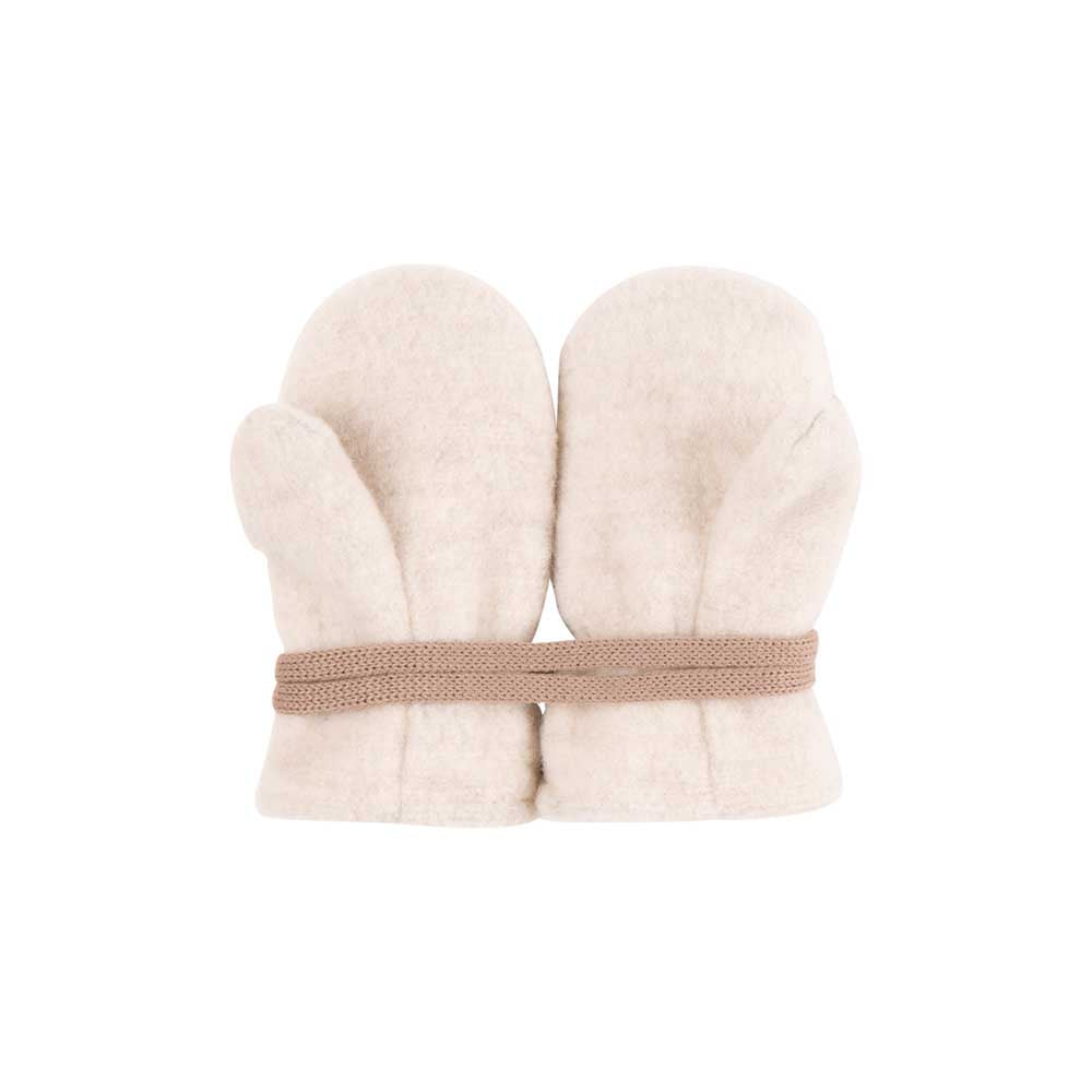 Pure Pure - Babyfäustel Fleece weiß aus Wollfleece für Mädhcen &amp; Jungen