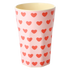 Rice - Becher mit Herzen-Print