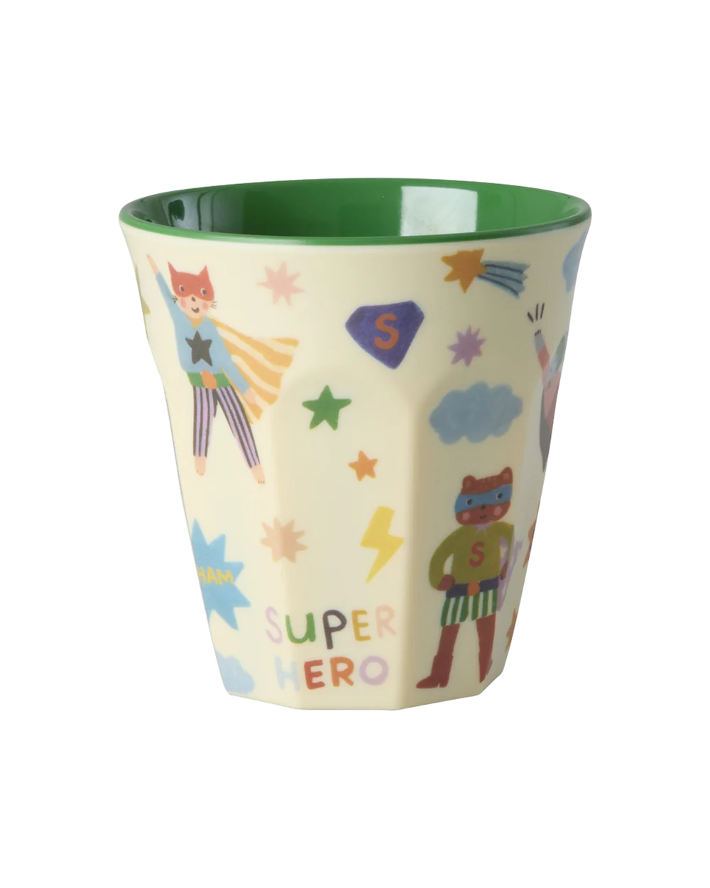 Rice - Melamine Becher Hero-Print grün