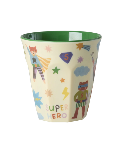 Rice - Melamine Becher Hero-Print grün