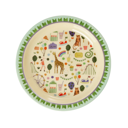 Rice - Melamine Teller "Fun Fair"-Print