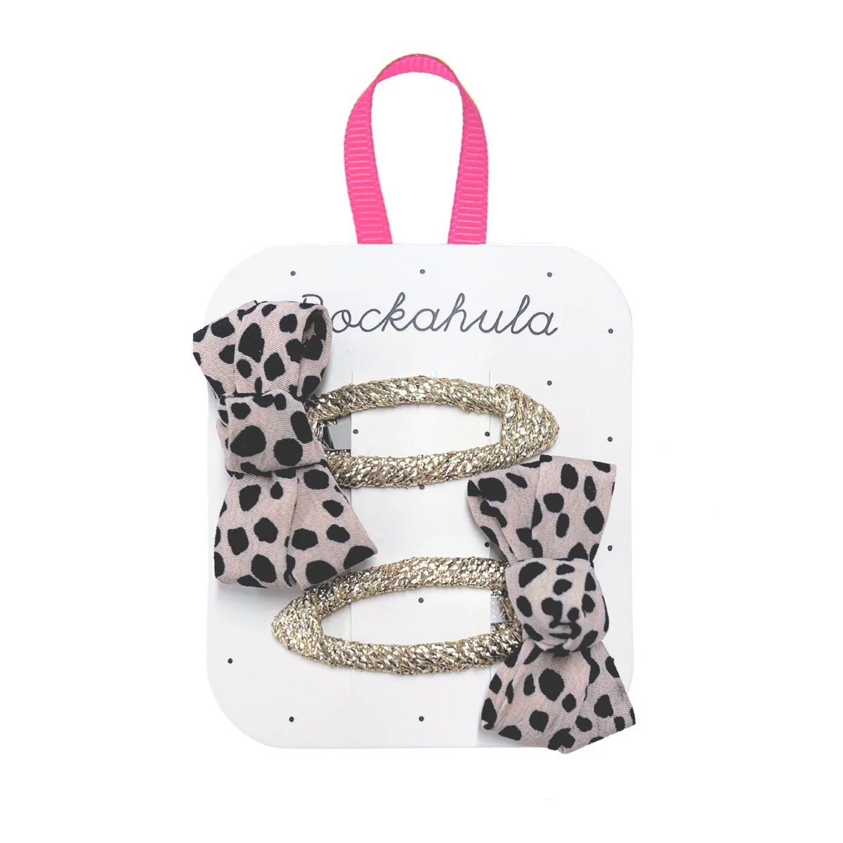 Rockahula - Haarspangen Leoparden-Schleifen, 2er Set