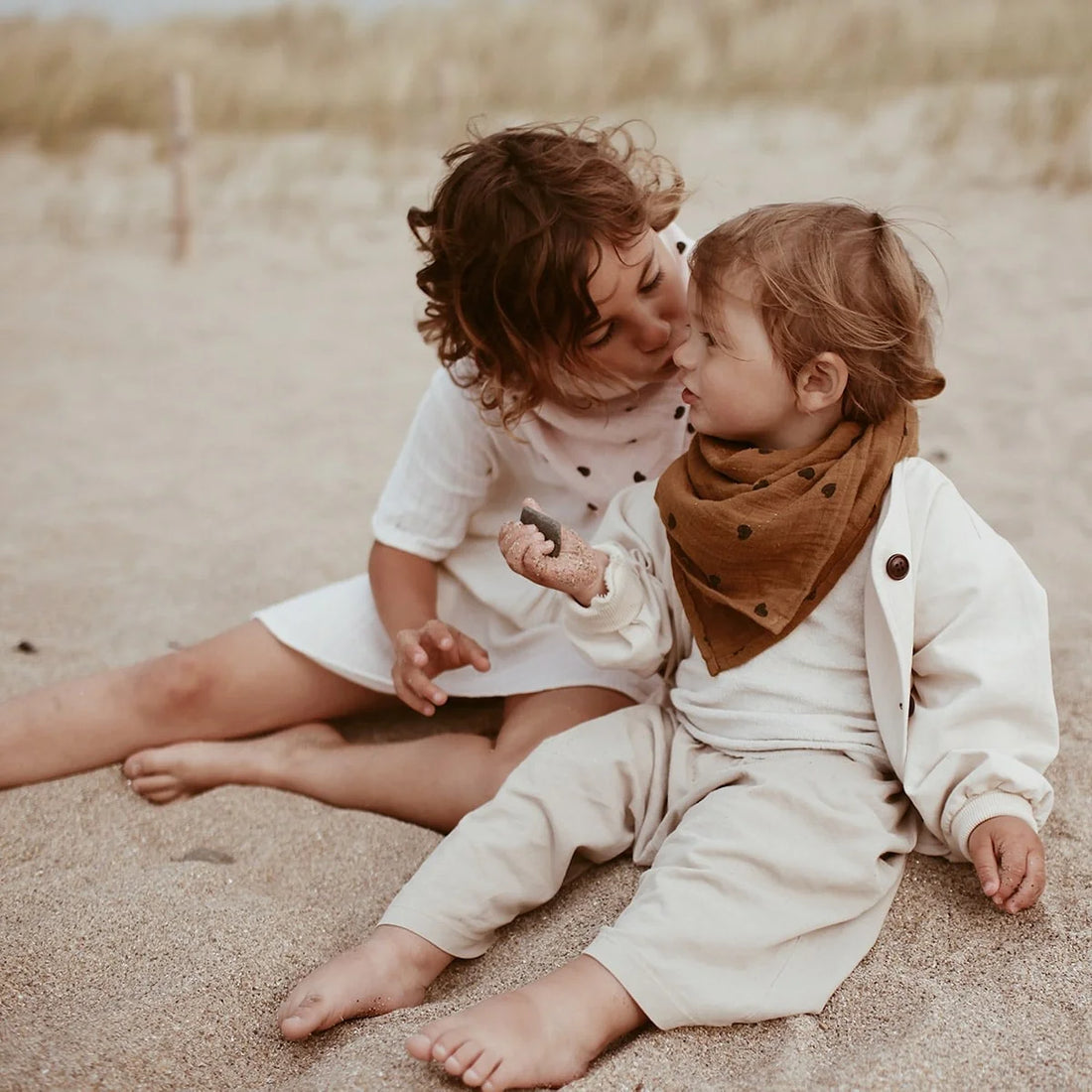 Rose in April - Swaddle Herzen braun MINI & ME