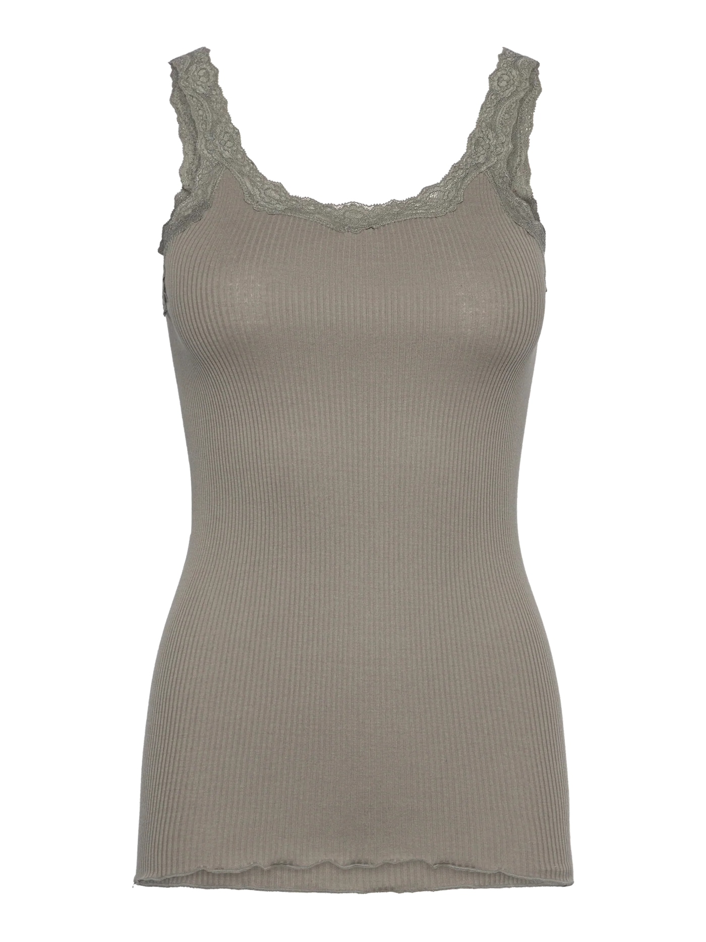 Rosemunde - Babette Seidentop Spitze braun