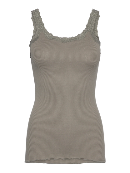 Rosemunde - Babette Seidentop Spitze braun