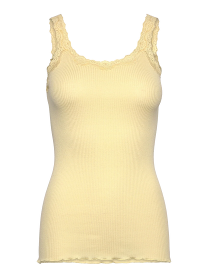 Rosemunde - Babette Seidentop Spitze gelb
