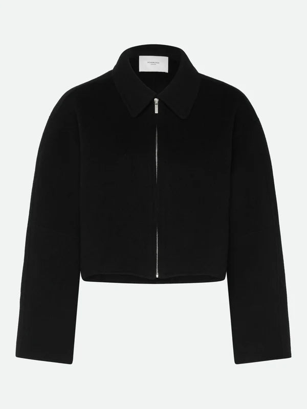 Rosemunde - Damen Bomberjacke schwarz Wolle/Cashmere