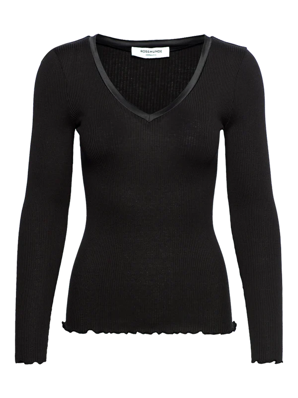 Rosemunde - Langarmshirt „Beatha“ schwarz für Frauen