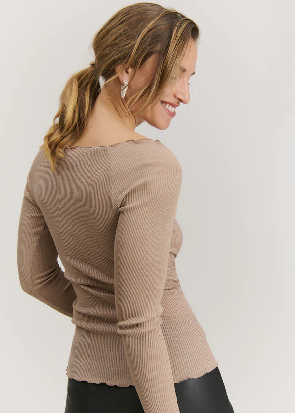 Rosemunde - Langarmshirt „Bliss“ beige für Frauen