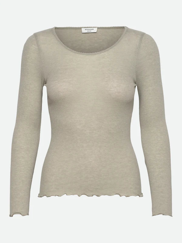 Rosemunde - Damen Langarmshirt beige Wolle