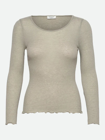 Rosemunde - Damen Langarmshirt beige Wolle