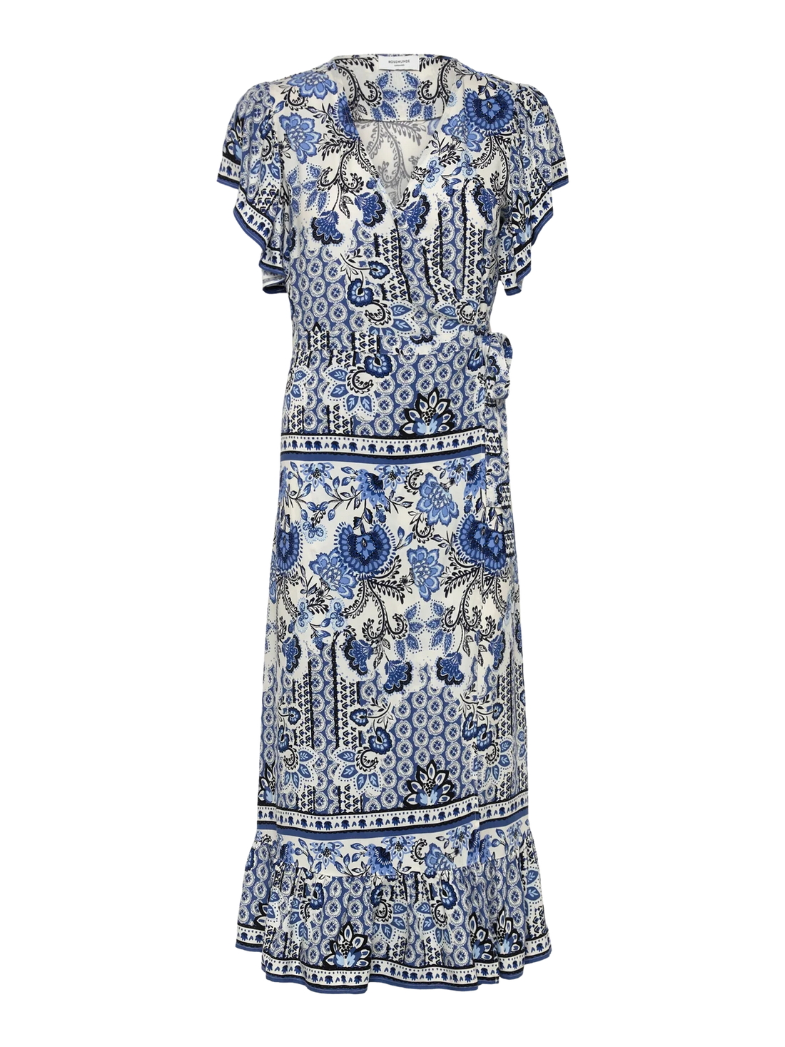 Rosemunde - Elif Midi-Wickelkleid blau