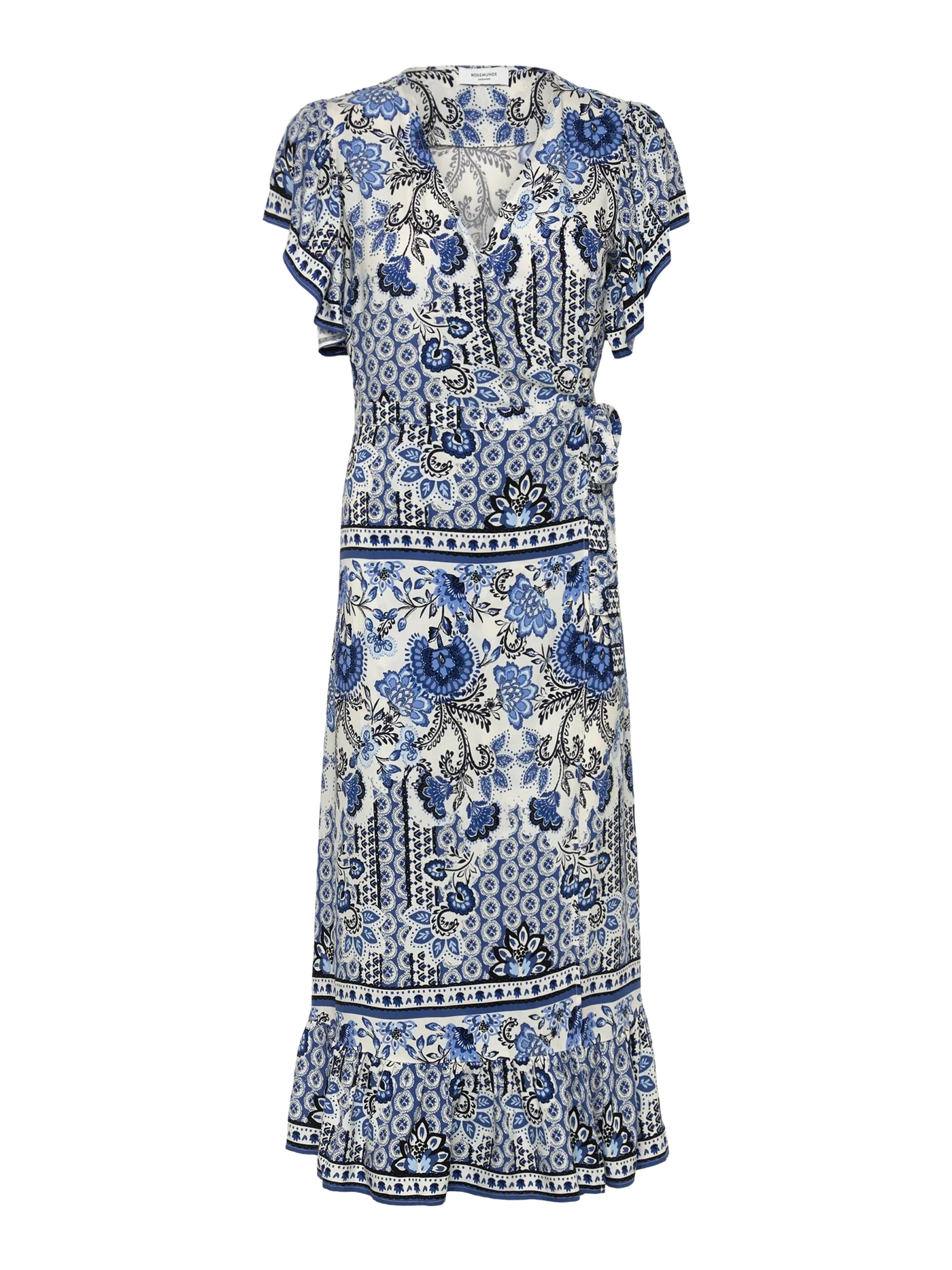 Rosemunde - Elif Midi-Wickelkleid blau