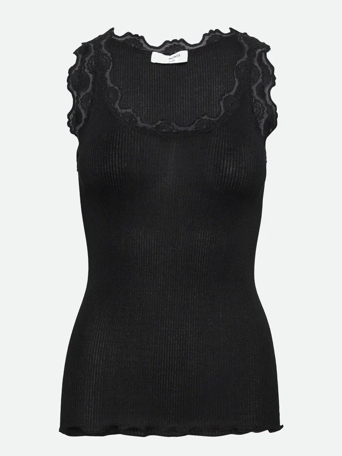Rosemunde - Top mit Spitze Schwarze