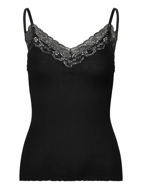 Rosemunde - Top mit Spitze „Beatha“ schwarz für Frauen