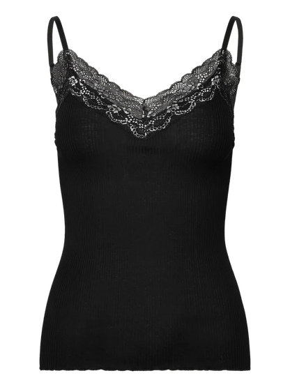 Rosemunde - Top mit Spitze „Beatha“ schwarz für Frauen