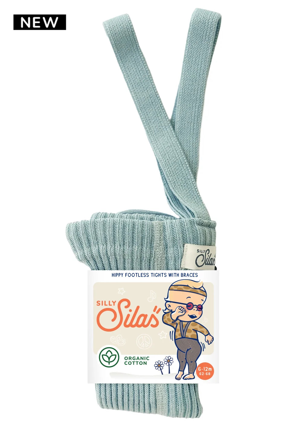 Silly Silas - Baby Hippy Strumpfhose Träger Baumwolle (Bio) blau