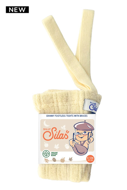 Silly Silas - Baby/Kinder Teddy Strumpfhose Träger Baumwolle (Bio) gelb