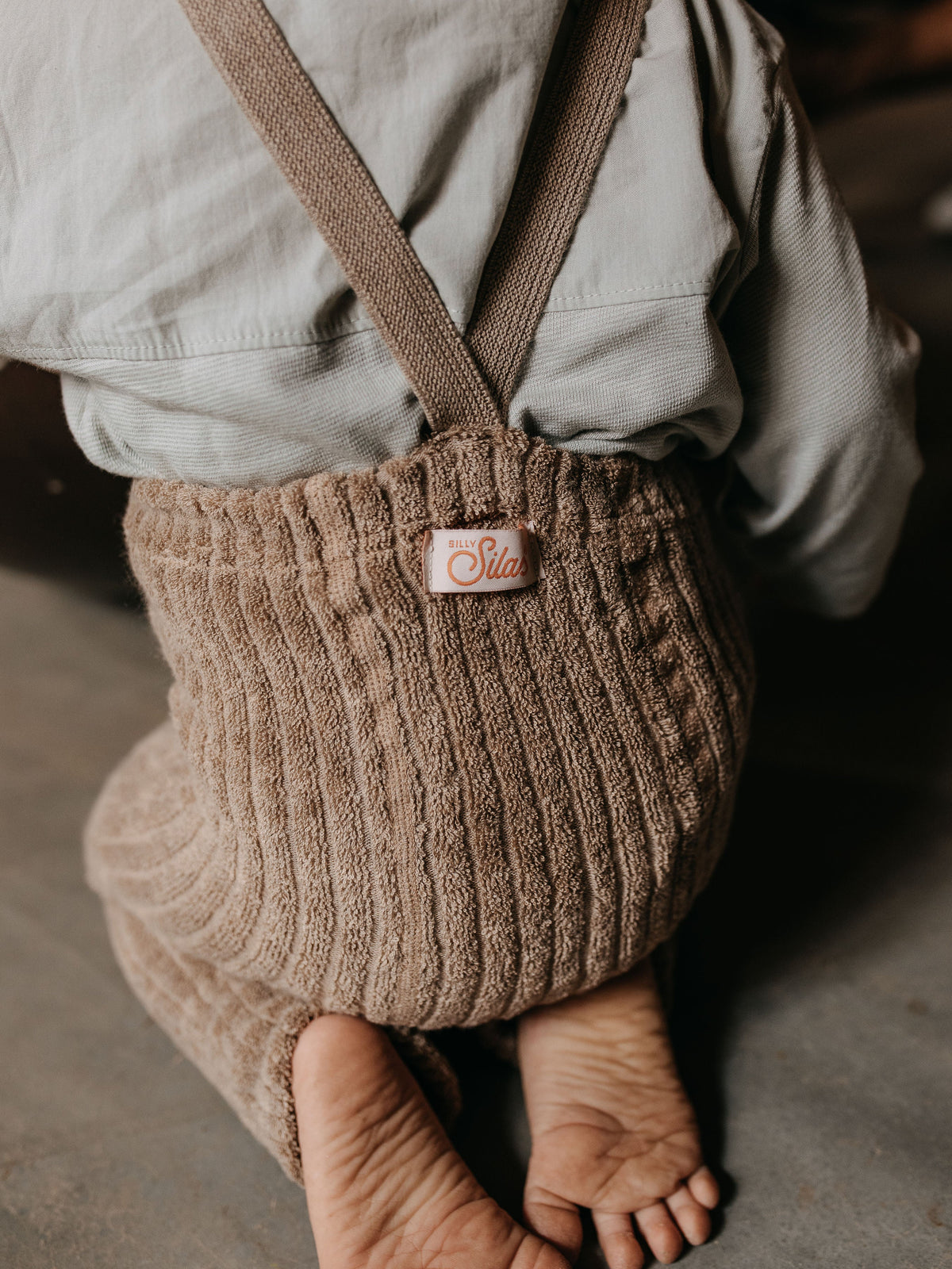 Silly Silas - Baby/Kinder Teddy Strumpfhose Träger Baumwolle (Bio) hellbraun