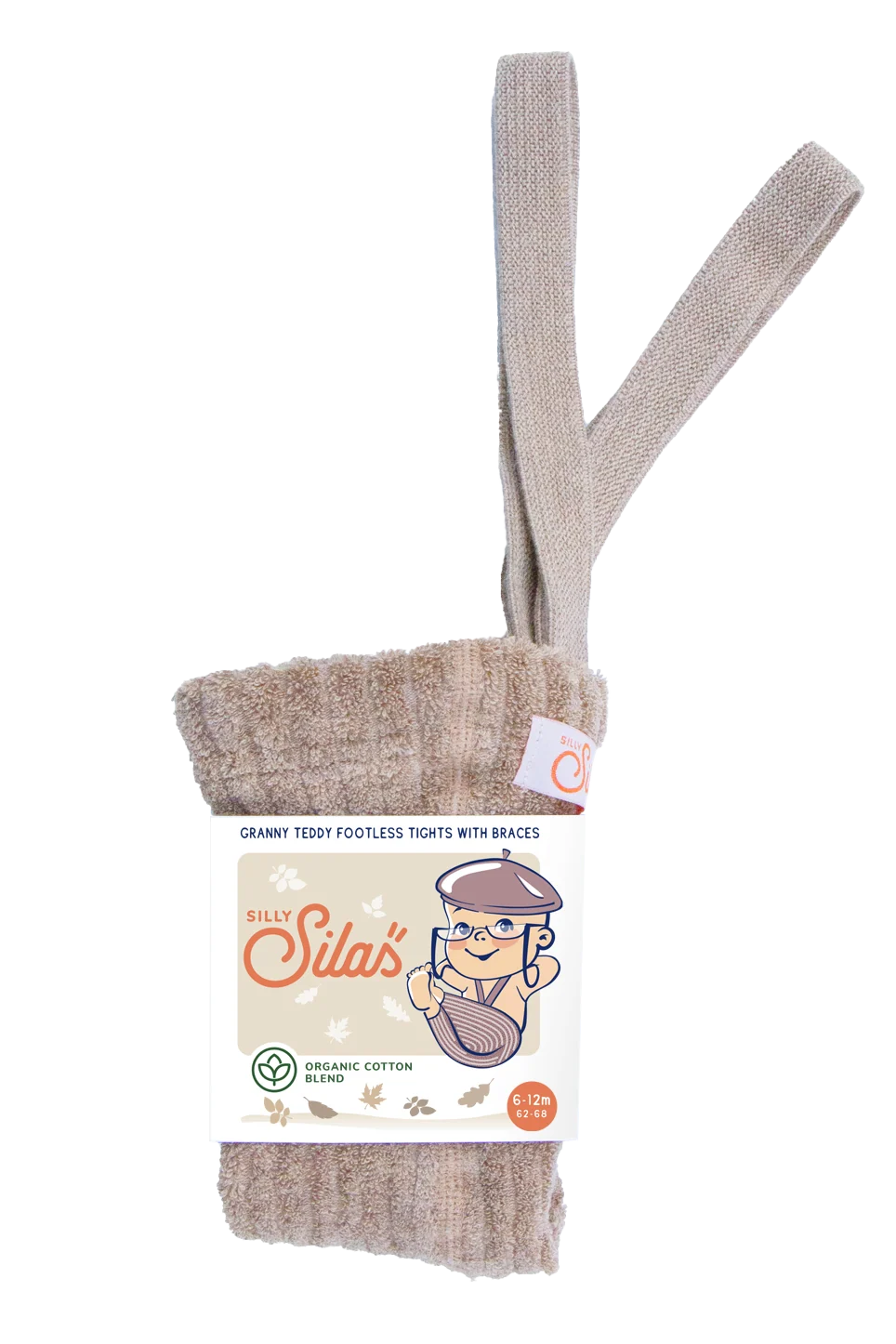 Silly Silas - Baby/Kinder Teddy Strumpfhose Träger Baumwolle (Bio) hellbraun