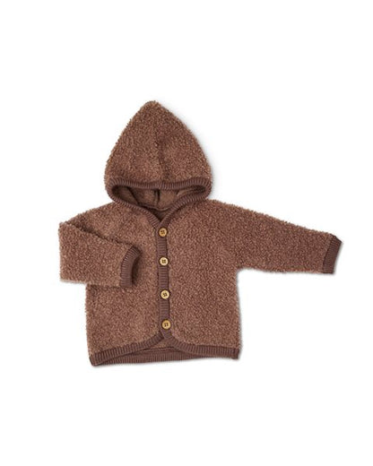 Smallstuff - Baby Jacke Boucle Merinowolle rosabraun