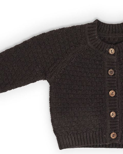 Smallstuff - Baby Strickjacke Merinowolle braun
