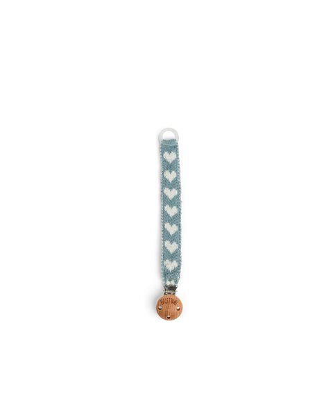 Smallstuff - Schnullerkette mit Herzen hellblau