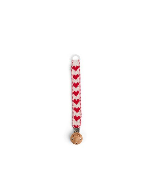 Smallstuff - Schnullerkette mit Herzen rot
