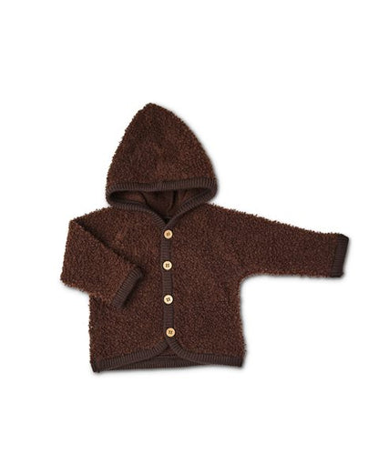 Smallstuff - Baby Strickjacke Boucle Merinowolle braun