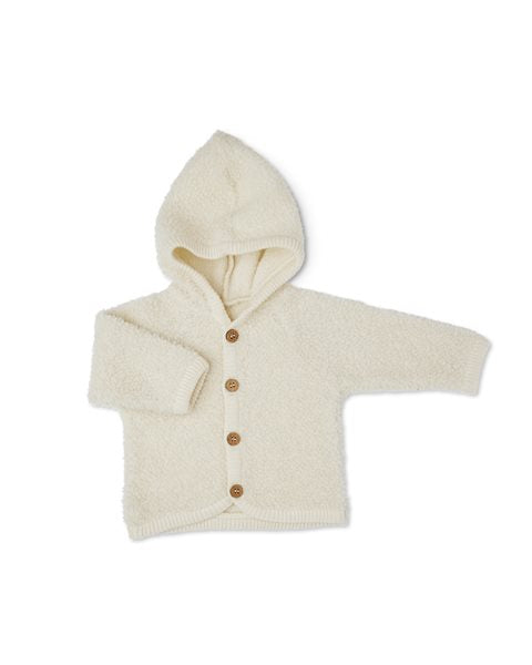 Smallstuff - Baby Strickjacke Boucle Merinowolle natur