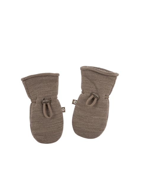Smallstuff - Babyfäustlinge braun  Merinowolle
