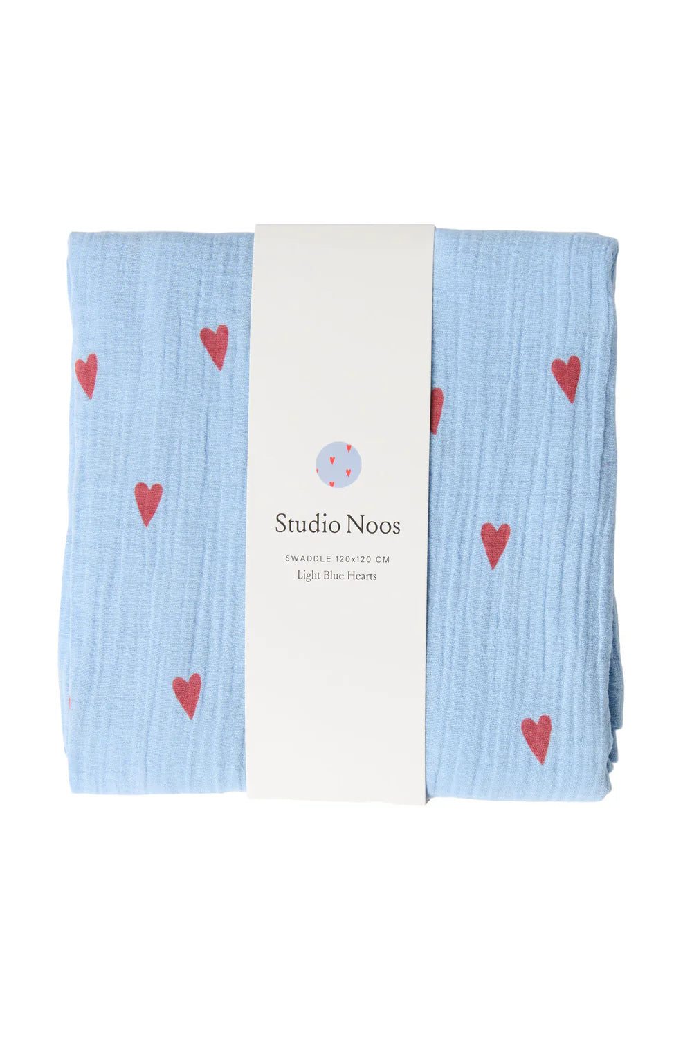 Studio Noos - Babyswaddle 120cm x 120cm aus Baumwolle (bio) hellblau