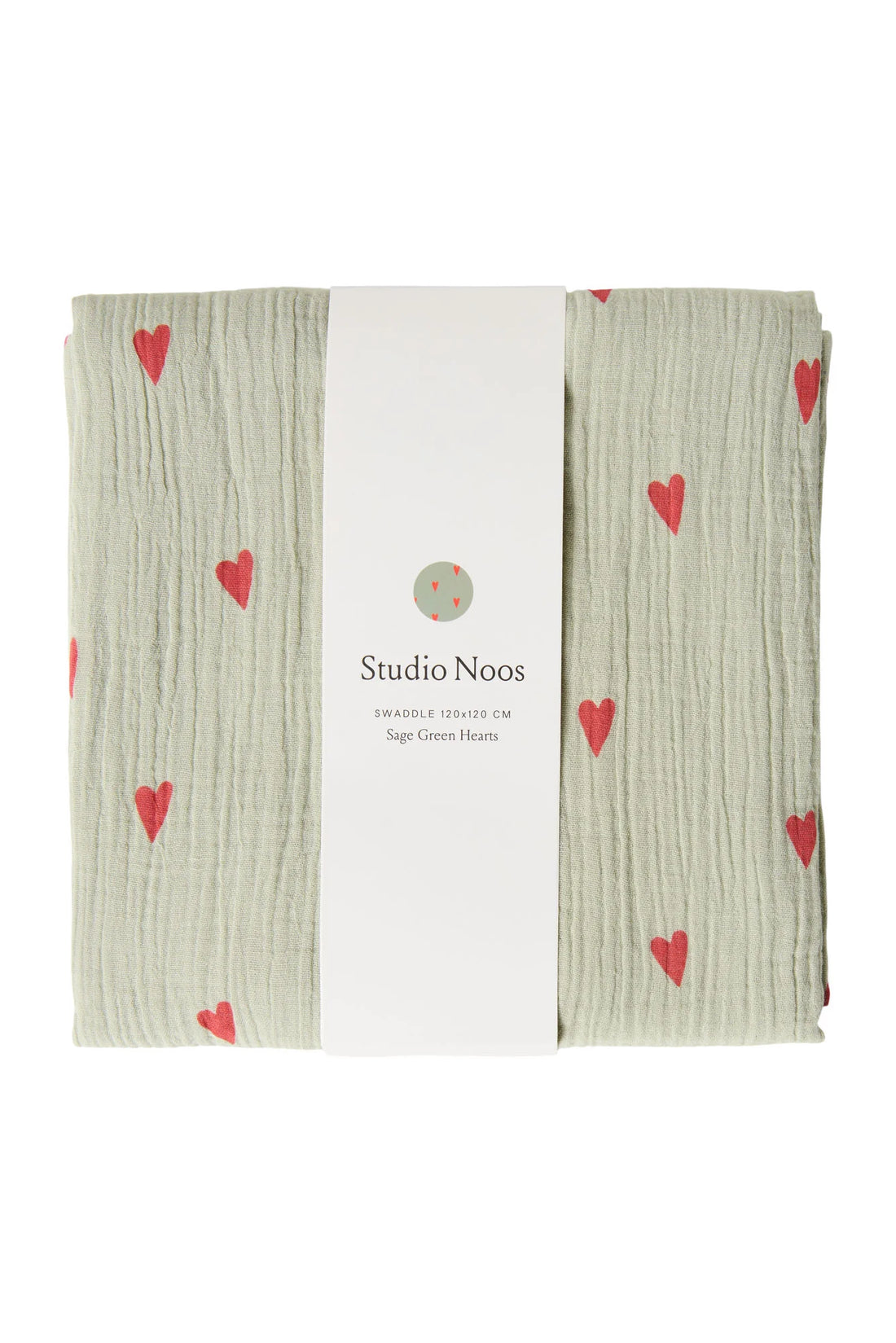 Studio Noos - BabySwaddle 120cm x 120cm aus Baumwolle (bio) grün