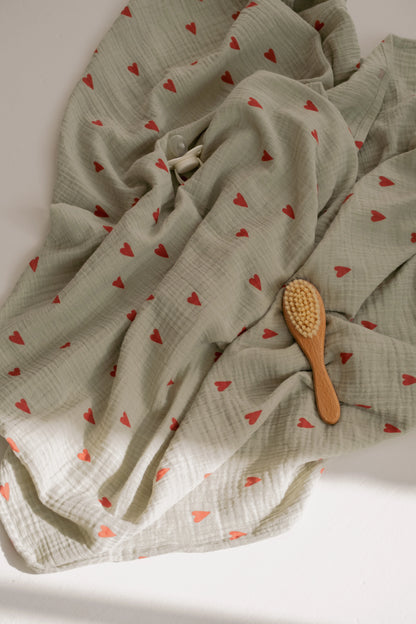 Studio Noos - Babyswaddle 70cm x 70cm aus Baumwolle (bio) grün