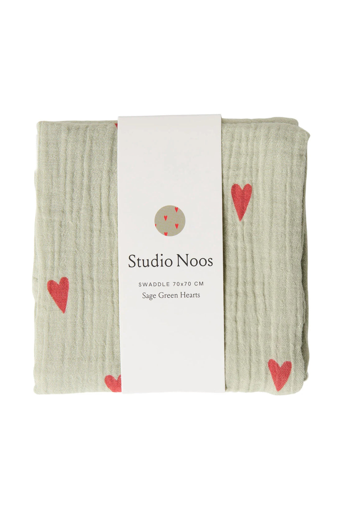 Studio Noos - Babyswaddle 70cm x 70cm aus Baumwolle (bio) grün