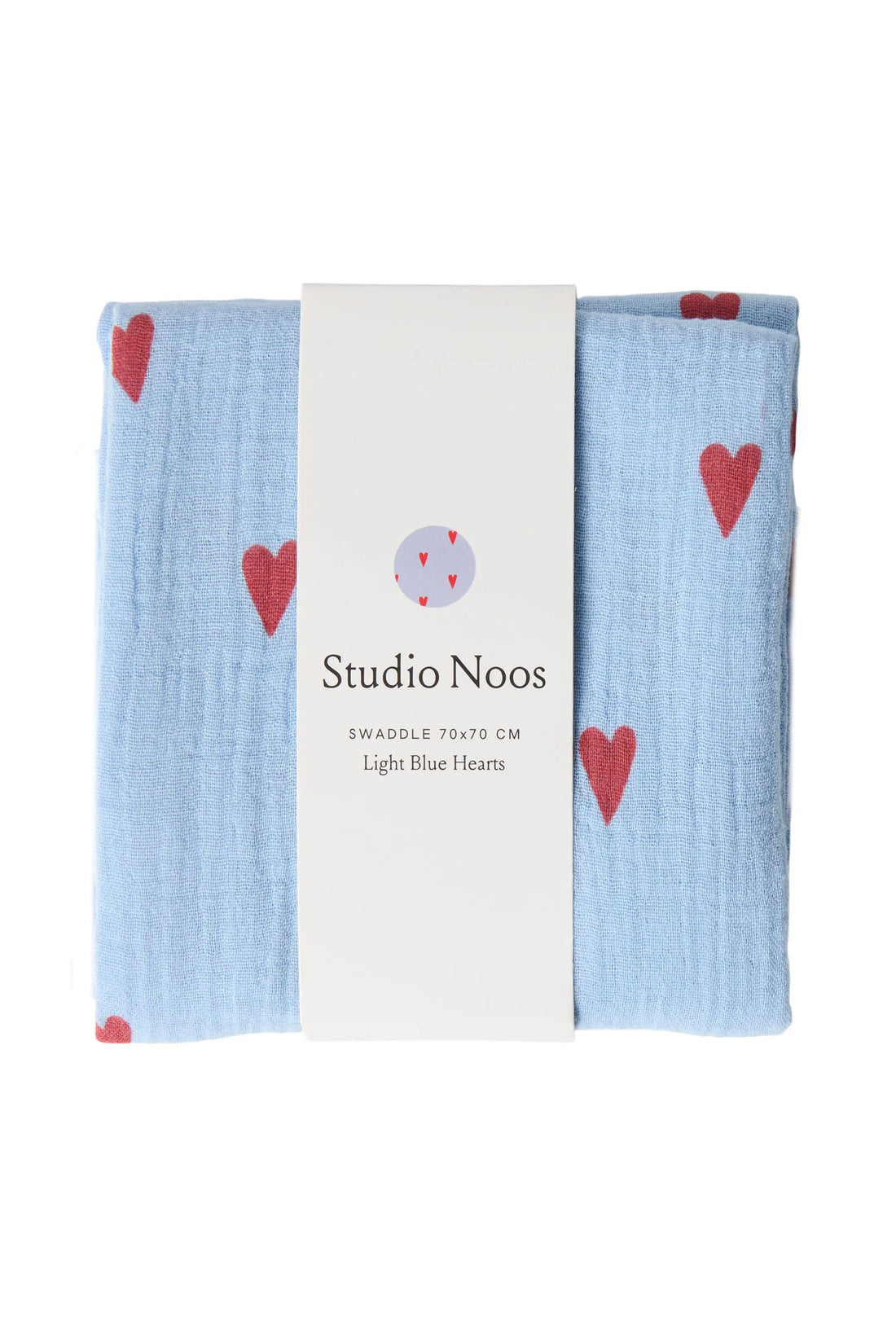 Studio Noos - Babyswaddle 70cm x 70cm aus Baumwolle (bio) hellblau