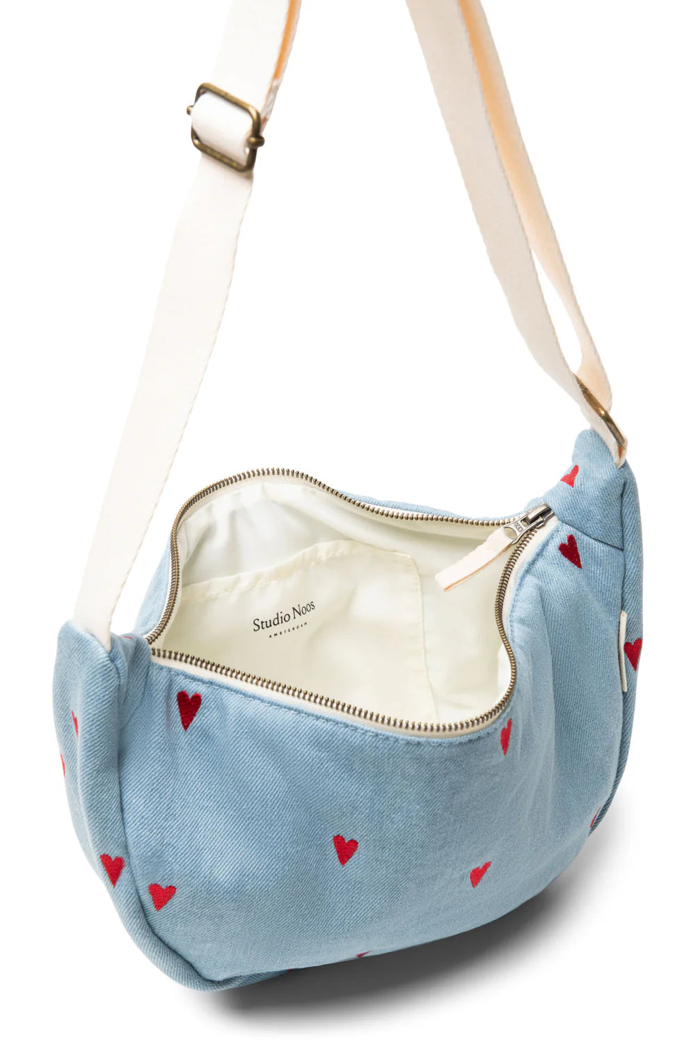 Studio Noos - Denim Gürteltasche Herzen MINI &amp; ME