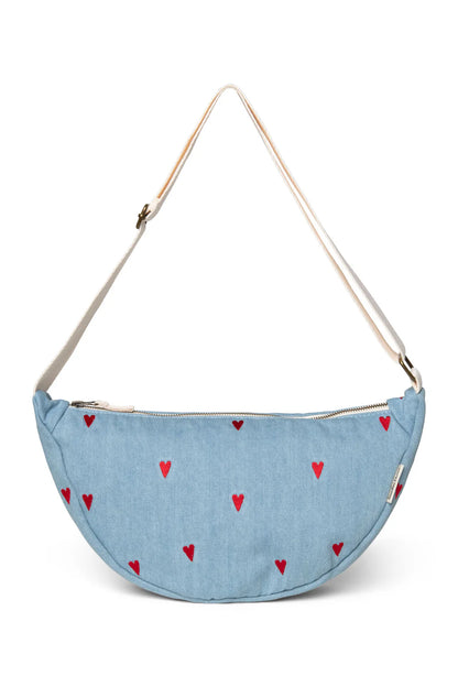 Studio Noos - Denim Gürteltasche Herzen MINI &amp; ME
