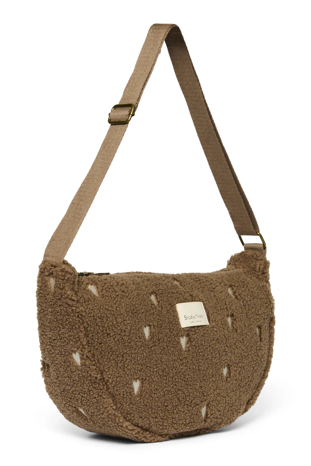 Studio Noos - Teddy Mom-Bag braune Gürteltasche mit Herzen