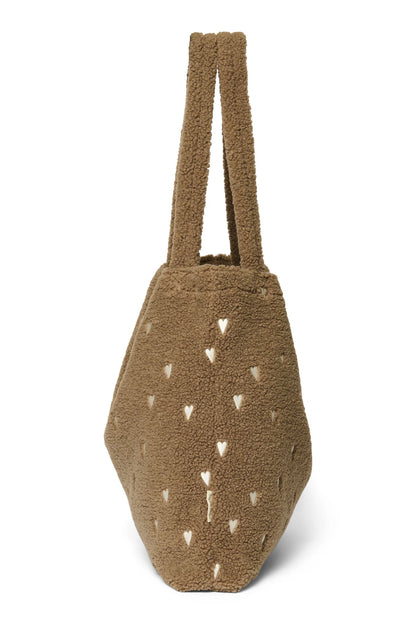 Studio Noos - Teddy Mom-Bag braun Teddytasche mit Herzen
