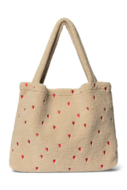 Studio Noos - Teddy Mom-Bag beige Teddytasche mit Herzen