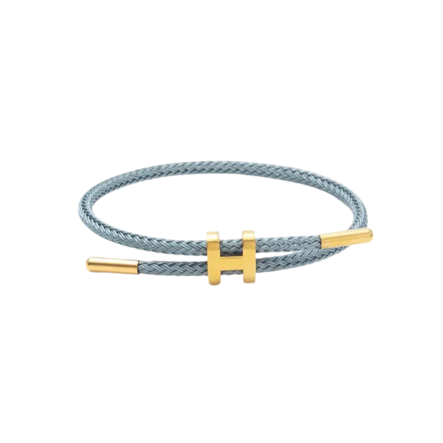 Vido finest jewelry - Armband &quot;Saila&quot; hellblau für Frauen/Damen mit Edelstahl-Detail