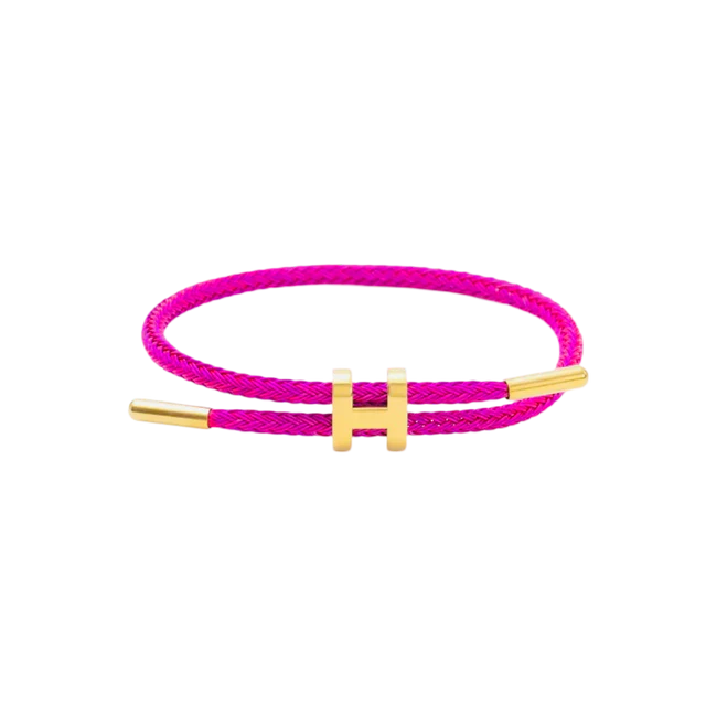 Vido finest jewelry - Armband &quot;Saila&quot; pink für Frauen/Damen mit Edelstahl-Detail