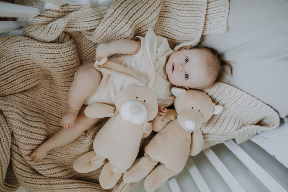 Wooly Organic - Soft Toy Teddy beige für Kinder