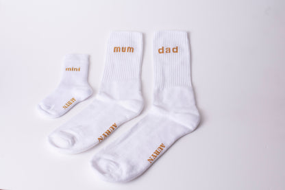 AURYN -  mum/ dad Socken weiß - Partnerlooksocken