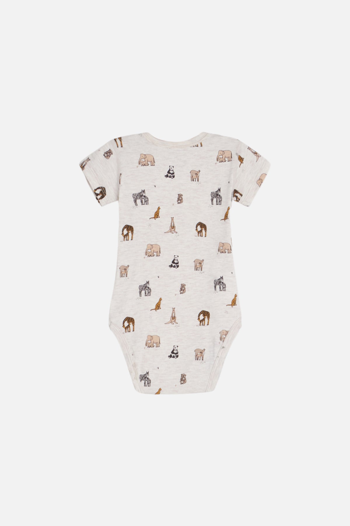 Hust &amp; Claire - Baby Bambusbody kurzarm natur Safari