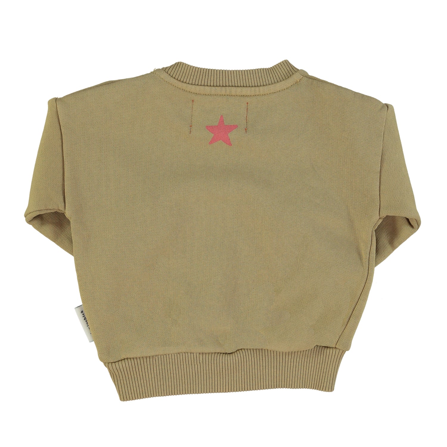 Piupiuchick - Baby Sweatshirt olive heart Print aus Baumwolle